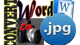 Converting word document to jpeg