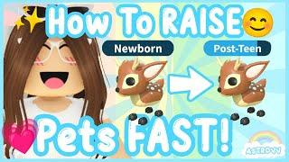 How To Raise Pets FASTER In Adopt Me! (Roblox) | AstroVV