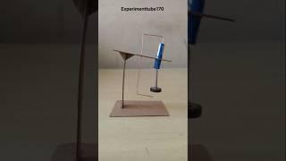 DIY Automatic Running magnet, DIY Button Battery Homopolar Motor#scienceexperiment #dcmotor #diy