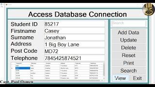 How to Create Visual Basic.Net MS Access Database Connection with Save, and Search - Full Tutorial