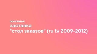 (Оригинал) Заставка "Стол заказов" (RU TV, 2009-2012)