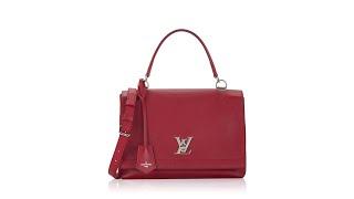 Louis Vuitton Soft Calfskin Lockme II Top Handle Rubis