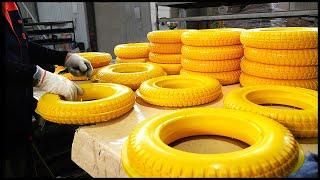 2 Different ! Tire Manufacturing Processes ! Satisfying Mass Production Factory !