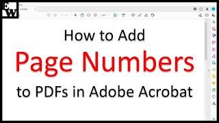 How to add page numbers in Adobe Acrobat | APTeck Tutorials