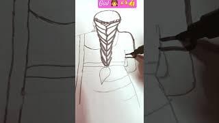 girl  drawing trending video #craft #artscraft #artandcraft #art #smartartandcrafts shoust video