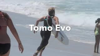 Daniel "Tomo" Thomson on a prototype Evo at Wind and Sea  (Tomo Surfboards)