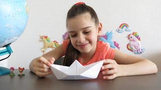 КАК СДЕЛАТЬ КОРАБЛИК / БУМАЖНЫЙ КОРАБЛИК / How to make a paper boat /ORIGAMI / Соня Поделкина