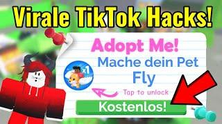 Ich teste Virale Adopt Me TikTok HACKS!? *Sie FUNKTIONIEREN Tatsächlich* + Verlosung (Teil 6)