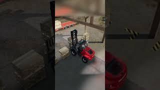 Drone View Forklift Loading Wombat Farmer