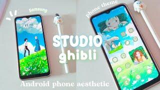 make your Android phone aesthetic | studio Ghibli theme| Samsung galaxy A13 aesthetic