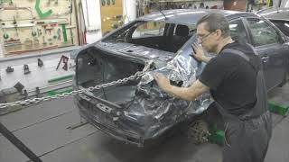 Последний Рио, вытяжка кузова. Body repair after an accident.