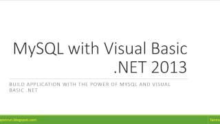 How to Connect and Use MySQL with Visual Basic .NET