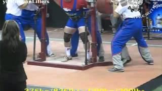 375kg/826lbs Squat by Andrei Belyaev - Powerlifting - Russian Lifters