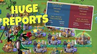 Lords Mobile - Massive troops annihilation. Blast rallies with DOM account. Huge reports