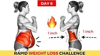 Do This 30-Min STUBBORN BELLY FAT and SLIM WAIST Workout | 2 WEEK Weight Loss Challenge : DAY 6