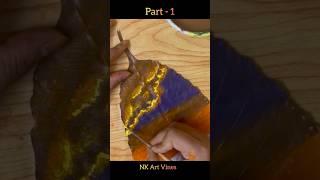 Part 1/3: Painting on Peepal Leaf  #shorts