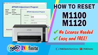 How to Reset EPSON M1100 M1120 Printer with Resetter | INKfinite