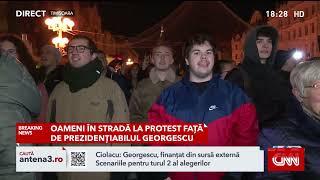 A doua seară de proteste împotriva lui Călin Georgescu