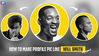 How to Create Profile Picture Like Will Smith in Picsart || Design a Yellow Logo Like Will Smith