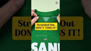 Sewing Hack for a Loose Neckline | How to fix a stretched or wide neckline at home #shorts #sewing