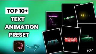 top 20 text animation presets link alight motion | top 10 text animation | new trending text preset