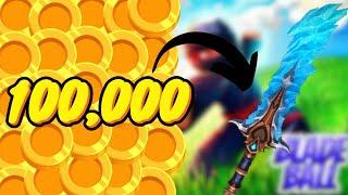 I Bought The MOST EXPENSIVE sword in Blade ball! (100,000 coins )