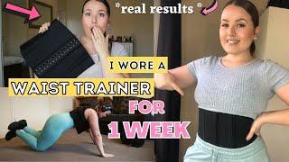 I wore a WAIST TRAINER every day for A WEEK *REAL RESULTS*