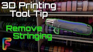 3DPrinting Tool Tip Tuesday - How Do I Remove Stringing from my Printed Models?