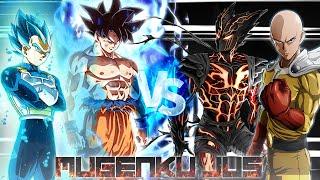 Goku DBS V3.5 & Vegeta OP vs Saitama & Monster Garou [Dragon Ball vs One Punch Man] ANIME MUGEN JUS