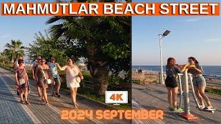 Alanya Mahmutlar ! Mahmutlar Beach City ! Mahmutlar Street 2024 ! Alanya Antalya Turkey ! 4K 60 FPS