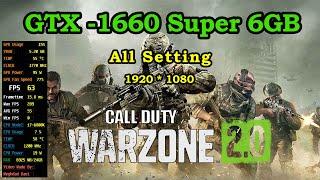 Call of Duty Warzone 2 GTX 1660 Super 6GB All Setting FPS & Gameplay & Benchmark 1080P i9 9900K