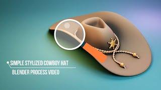 Simple Stylized Cowboy Hat - Blender 3D Modeling