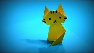 Origami Animals | How to Make a Very cute Paper Cat DIY - Easy Origami ART