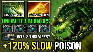 WTF TOXIC MID 120% Poison Slow Unlimited AOE Burn 1v5 Radiance Eye of Skadi Viper Dota 2