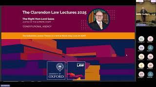 The Clarendon Law Lectures 2025 - Lecture 2: Parliament as constitutional agent