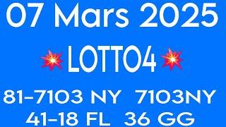 Boul Cho Kraze Bank 07 Mars 2025, Bingo 81-7103 NY️, Lotto4:7103️, Bingo 4118 FL️, Bingo 36 GG.