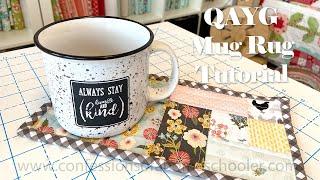 Quilt as You Go Mug Rug // TUTORIAL!