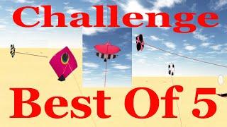 Best of 5 kites flying challenge game | pipa combate | shery games land