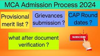 MCA Admission Process 2024 | MCA CAP Round | MCA CET #mahcet #mcacet #mcaentrance #cet