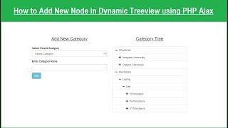 How to Add New Node in Dynamic Treeview using PHP Ajax