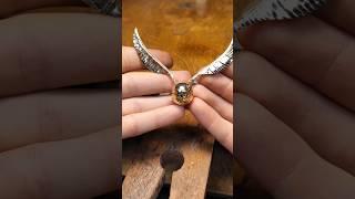 Making golden snitch with coins|گلدن اسنیچ هاگوارتس رو ساختم|#jewellery #silver