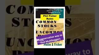 Phil Fisher rules of investing #stockmarket #multibagger
