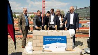 Grundsteinlegung im Schönhofviertel in Frankfurt Bockenheim 28.04.22