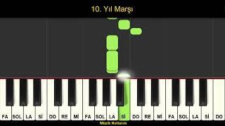 10. Yıl Marşı Melodika Org Notaları