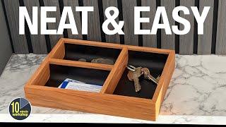 Neat Organiser in Cherry & Leather, Perfect for Coins, Keys and Cards [video 598][AD]