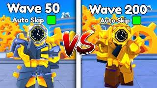 FUTURE LARGE CLOCKMAN vs GOLDEN FUTURE LARGE CLOCKMAN!  | Toilet Tower Defense Roblox