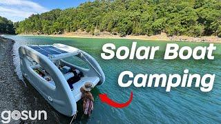 We Lived On A Solar Powered Boat For 100 Hours... | GoSun Elcat Splash Camping Trip | GoSun