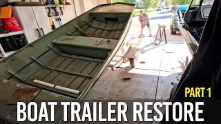 1448 Lowe Jon Boat Build | Boat Trailer Restoration Part 1 - ep. 3