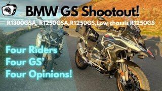 Four GS riders try out my R1300GSA whilst I ride their bikes for a back to back comparison.