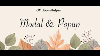 Joomla Modal, Joomla popup extension